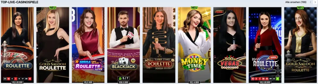 Zoccer Casino Live Casino Spiele mit Roulette, Blackjack und Game Shows